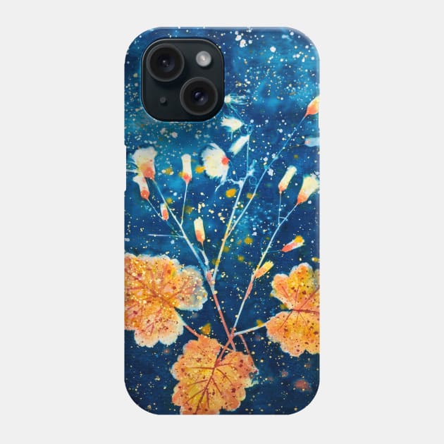 Botanical cyanotype 4 Phone Case by redwitchart