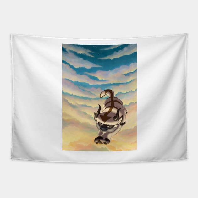 Appa the Sky Bison Tapestry by FlannMoriath