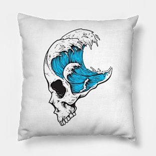 Wavy Skull Pillow