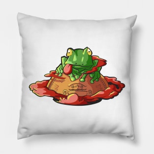 cloudy frogie Pillow