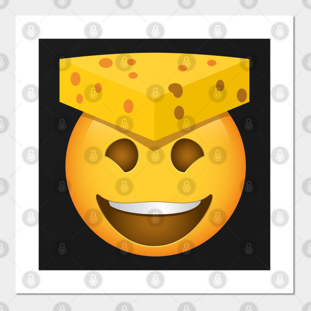 Emoji Cheesehead Cheese Hat Cheesehead Posters And Art Prints Teepublic