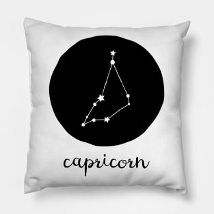 Capricorn Zodiac Constellation Astrological Sign Celestial Art Design Pillow