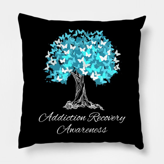 Addiction Recovery Awareness Pillow by MerchAndrey