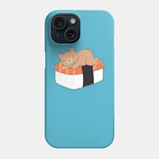 Kawaii Brown Bear Sushi T-Shirt Phone Case