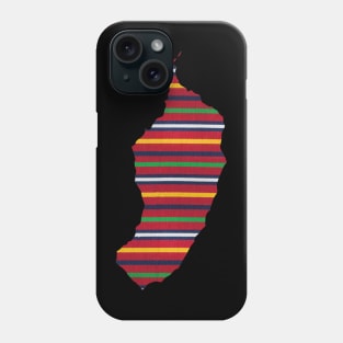 Madeira outline filled with traditional folk costume pattern Phone Case