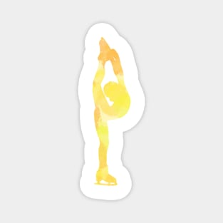 Yellow Figure Skater Magnet