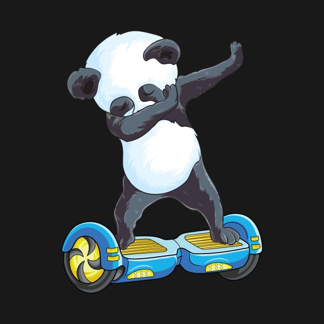 Cute Dabbing Panda Skater Electric Self Balancing Hoverboard by UNXart