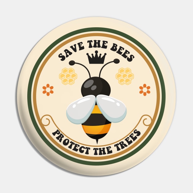 Save The Bees Pin by Crisp Decisions