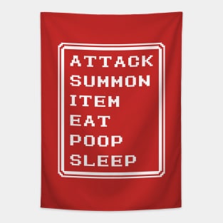 Final Fantasy Battle Menu Eat Poop Sleep Summoner Version Tapestry