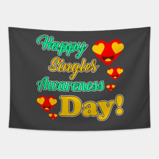 Happy Singles Awareness Emoji Day Tapestry