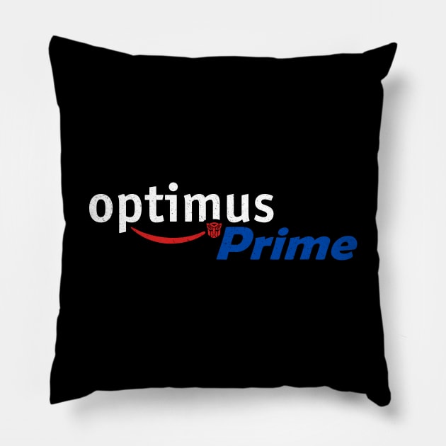 Optimus Prime Logo Pillow by scribblejuice