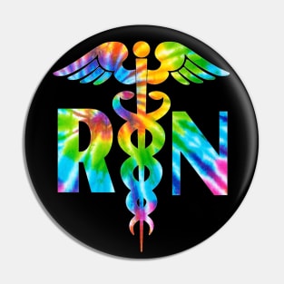 Lovely RN Registered Nurse Tie Dye Pin