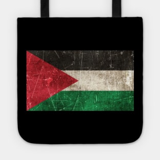 Vintage Aged and Scratched Palestinian Flag Tote