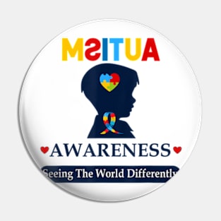 Seeing The World Differently Autism Awareness Pin