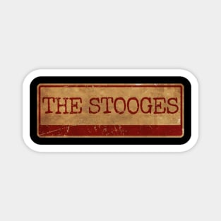 THE STOOGES siple text gold  retro, vintage Magnet