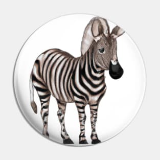 Cute Quagga Drawing Pin