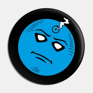 Blue God Smiley v2 Pin