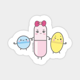 cute pills cartoon Magnet