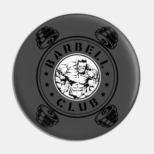 barbell club Pin