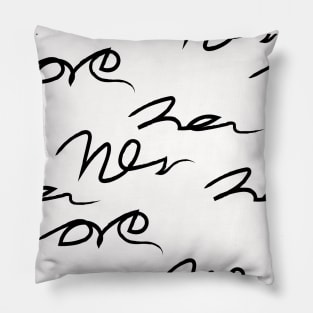 BLACK CURLY PRINT Pillow