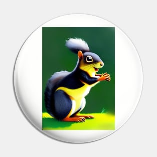 SQUIRREL CLAPPING TENNIS MATCH Pin