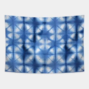 Shibori Itajime Indigo Tapestry