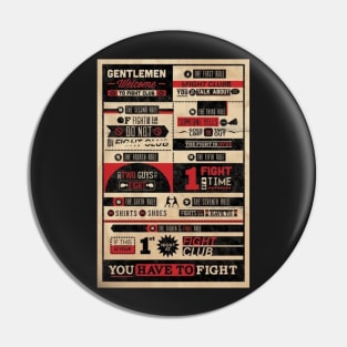 FIGHT CLUB: RULES Pin
