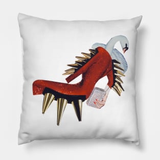 Red Swan Lady Pillow