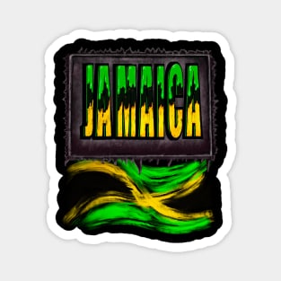 Jamaica colours Jamaican Flag Roots Independence Jamaica Magnet