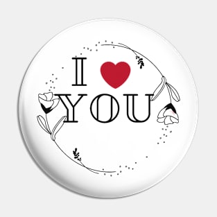 I Love You Te_Shirt Pin