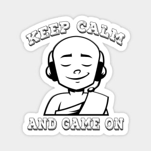 Keep Calm And Game On White Magnet