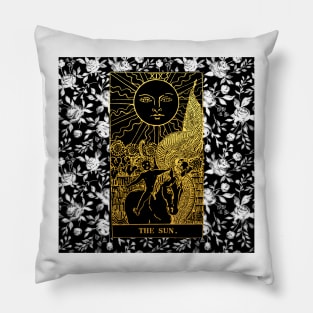 Floral Tarot Print - The Sun Pillow