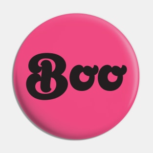 Boo Scary Black Pin