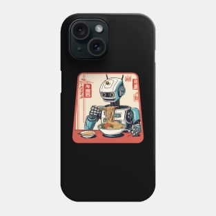 Robot eat ramen Phone Case