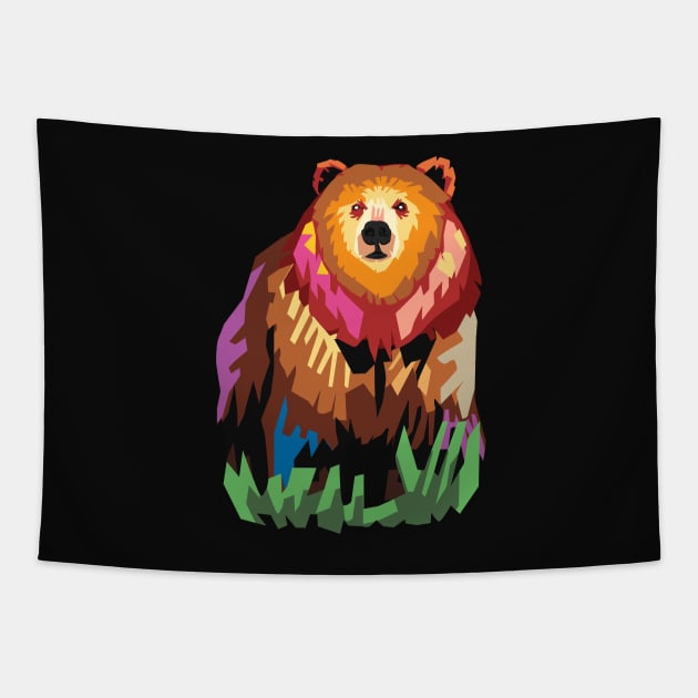 WPAP bear Tapestry by siddick49