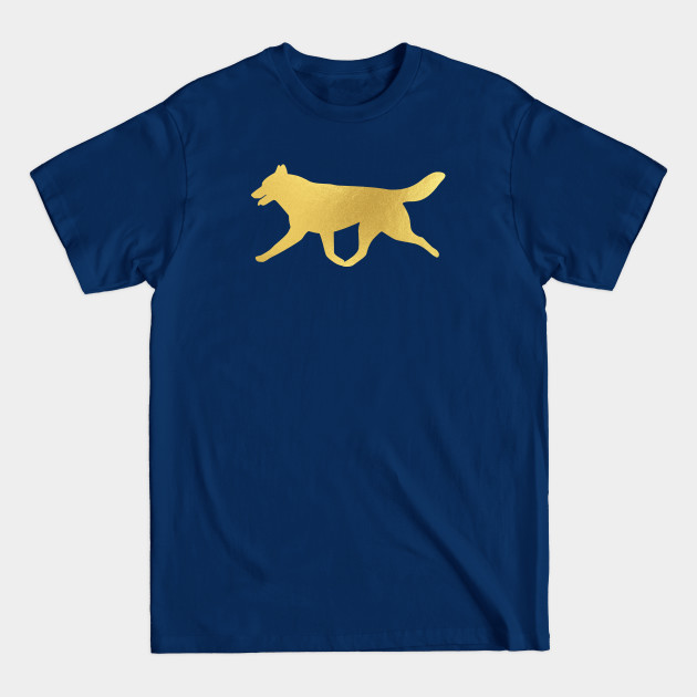 Disover Siberian Husky Faux Gold foil Artwork - Siberian Husky Faux Gold Foil Artwork - T-Shirt