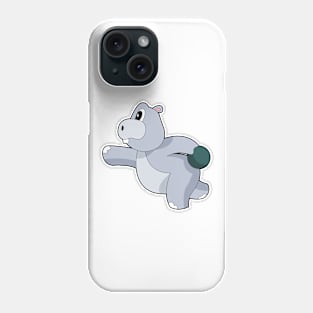 Hippo Bowling Bowling ball Phone Case