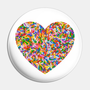 Colorful Sprinkles Heart Pin