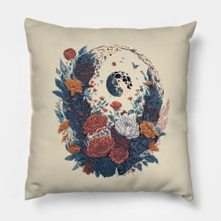 Floral Moon Pillow