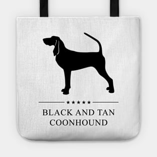 Black and Tan Coonhound Black Silhouette Tote