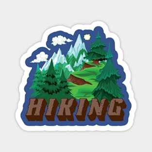 Hiking - Cool Hiker Design Magnet