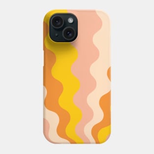 Retro groovy lines Seamless Pattern Yellow, Orange and Pink Phone Case