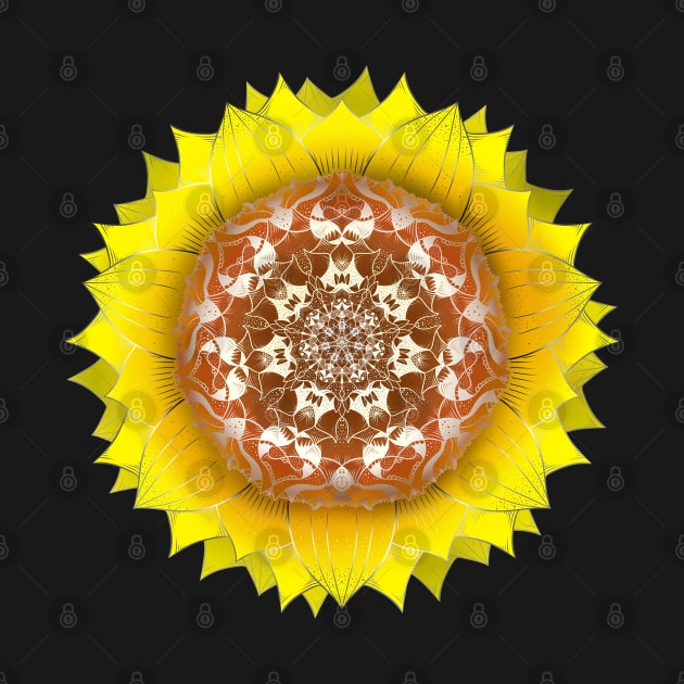 Sunflower Mandala Pattern by mailboxdisco