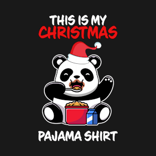 This Is My Christmas Pajama Shirt Panda Family Matching Christmas Pajama Costume Gift T-Shirt