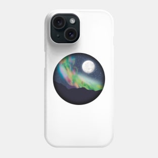 Northern lights sticker design Phone Case