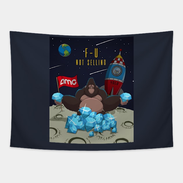 AMC Ape to the Moon Tapestry by TheLuckyClown