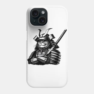 Cool Cat Samurai Portrait Ninja Japan Art Phone Case