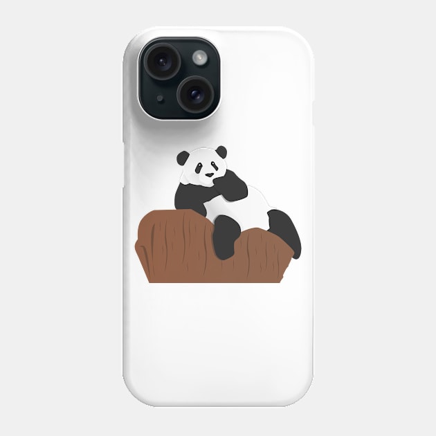 cute Panda Relaxing Phone Case by Faani