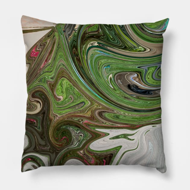 Abstract Marbling Pillow by fulya