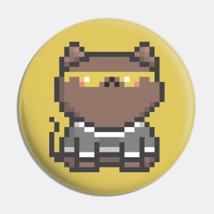 Pixel Quiet Brown Cat 73 Pin